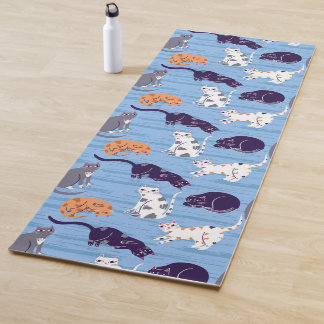 Tapete De Yoga Gatos Coloridos Bonitos Ioga Mat
