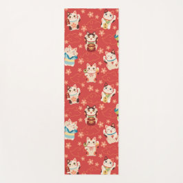 Tapete De Yoga Gatos da Sorte Maneki Neko