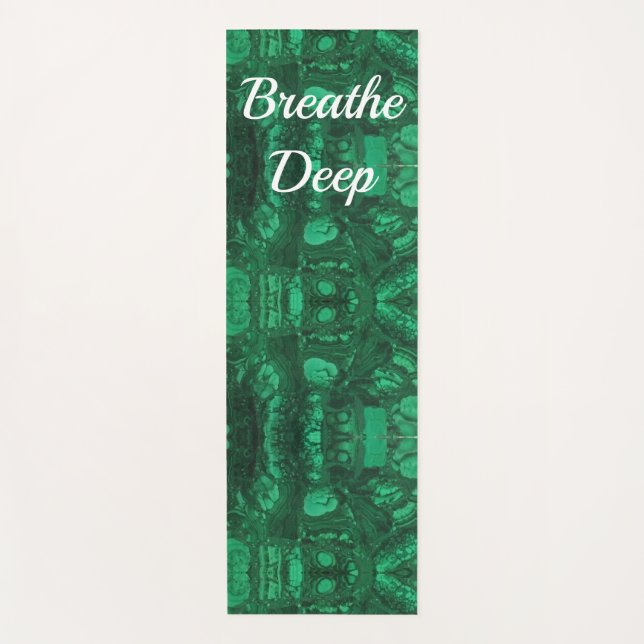 Tapete De Yoga Gemstone Bright Green - Abstrato de padrão Gem (Frente)