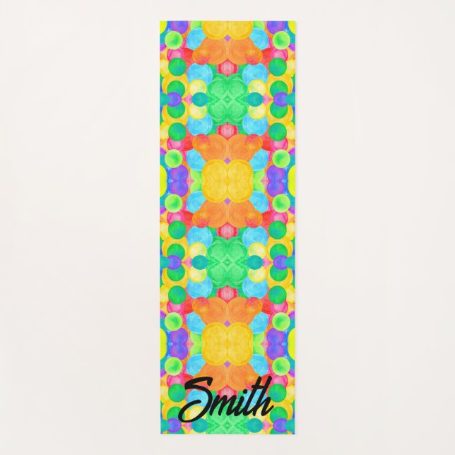 Tapete De Yoga Geometric Magical abstract color art (Frente)