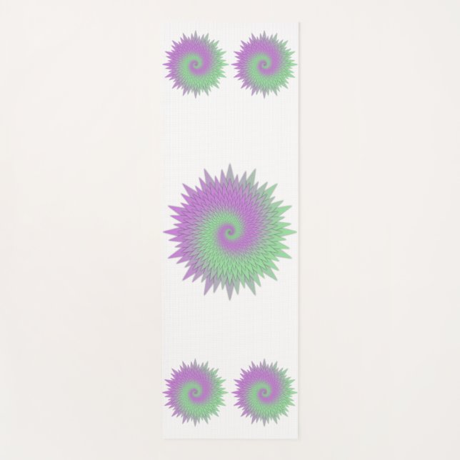 Tapete De Yoga Geometric Purple and Green (Frente)