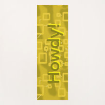 Tapete de Yoga Geométrico Amarelo