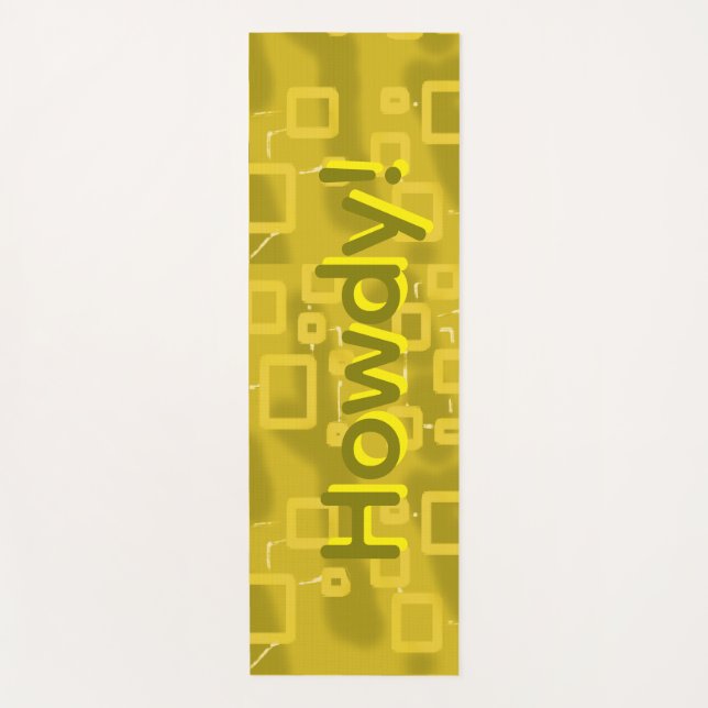 Tapete de Yoga Geométrico Amarelo (Frente)