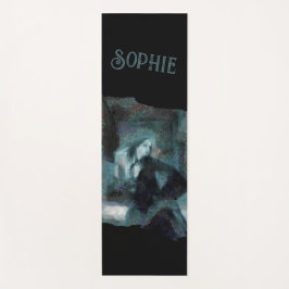 Tapete De Yoga Ghost Girl in Blue – Haunting Surreal Art