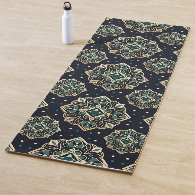 Tapete De Yoga Gilded Emerald Mandala (In Situ)
