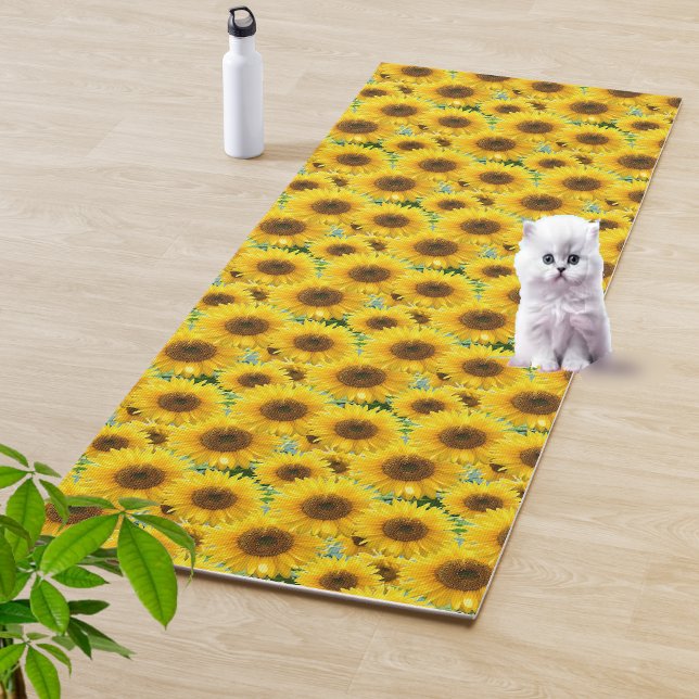 Tapete De Yoga Girassóis em Flor (Criador carregado)