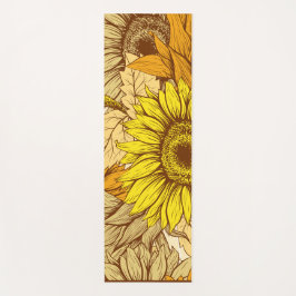 Tapete De Yoga Girassol amarelo.