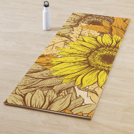 Tapete De Yoga Girassol amarelo.
