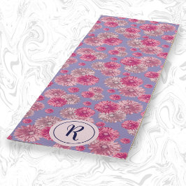 Tapete De Yoga Girly Floral Com Giro De Flores Modernas De Pastel
