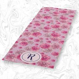 Tapete De Yoga Girly Floral Com Giro De Flores Modernas De Pastel