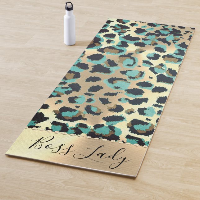 Tapete De Yoga Glam Leopard Boss Lady Yoga Mat (In Situ)