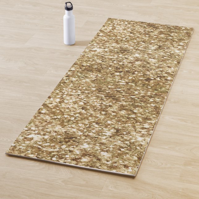 Tapete De Yoga Glitter Confetti Dourado (In Situ)