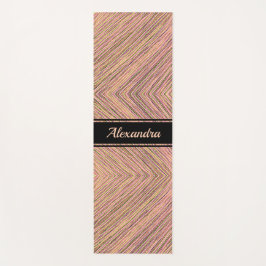 Tapete De Yoga Glitter Personalizado Dourado Elegante Moderno