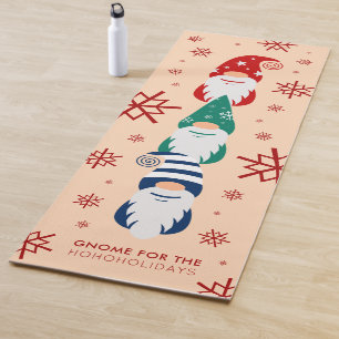 Tapete De Yoga Gnomo de Natal do Holidays Snowflakes