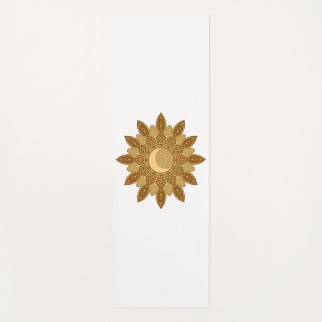 Tapete De Yoga Golden Mandala Yoga Mat (Frente)