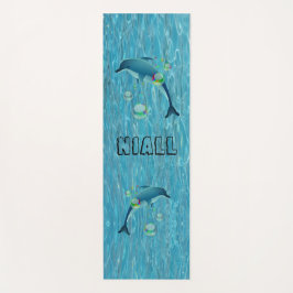 Tapete De Yoga Golfinhos e Bolhas Divertidos