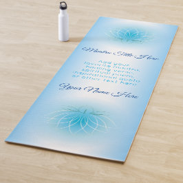 Tapete De Yoga Gradação branca azul de Ombre da paz bonita de