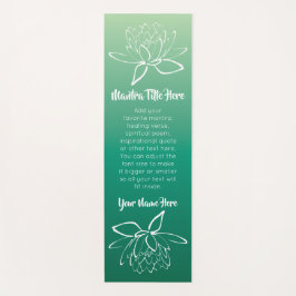 Tapete De Yoga Gradação verde branca bonita de Ombre da flor de