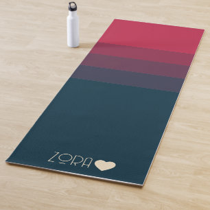 Tapete De Yoga Gradações Pretas e Vermelhas Personalizadas