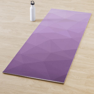 Tapete De Yoga Gradiente de Lavanda Roxa Padrão de Malha Geométri