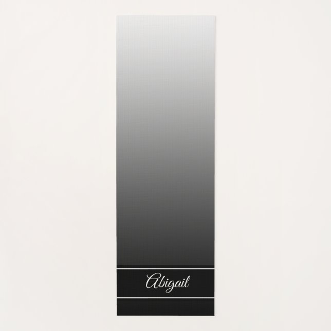 Tapete De Yoga Gradiente Preto Personalizado Mandala Zen Yoga Mat (Frente)