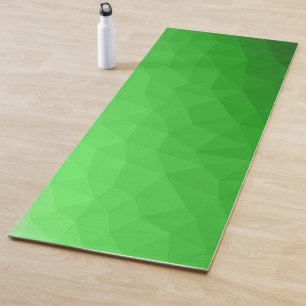 Tapete De Yoga Gradiente verde claro padrão geométrico de malha b