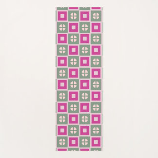 Tapete De Yoga Green and Magenta Boxed Floral Yoga Mat
