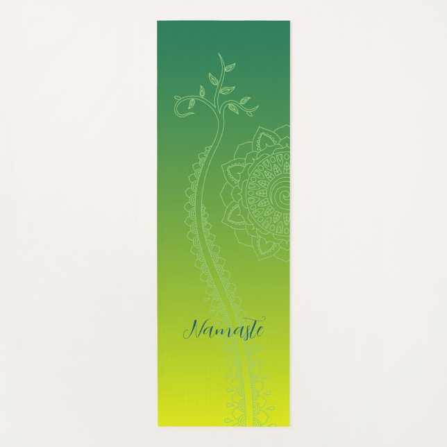 Tapete De Yoga Green Mandala Yoga Mat (Frente)