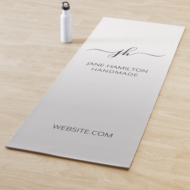 Tapete De Yoga Grey Custom Logo Promotional Business (In Situ)