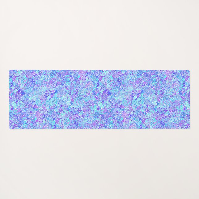 Tapete De Yoga Groovy Boho Funky Excêntrico Mosaico de Blob Abstr (Verso (Horizontal))