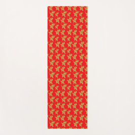 Tapete De Yoga gruas japonesas com ouro gravado