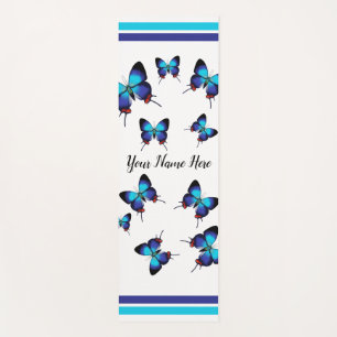 Tapete De Yoga Hairstreak Crowado - borboleta azul personalizada 
