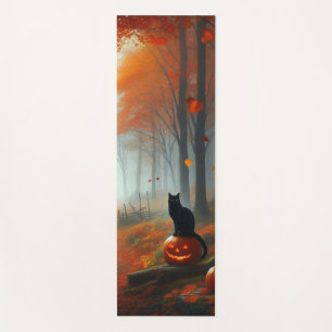 Tapete De Yoga Halloween/outono/Outono/Abóbora/gato