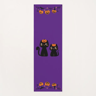 Tapete De Yoga Halloween/outono/Outono/Abóbora/gato
