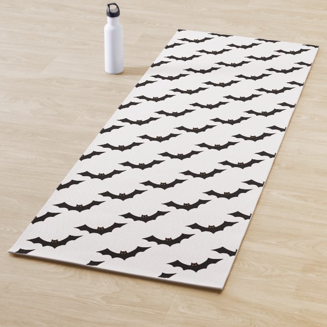 Tapete De Yoga Halloween, Padrão De Morcegos, Truque Ou Tratament (In Situ)