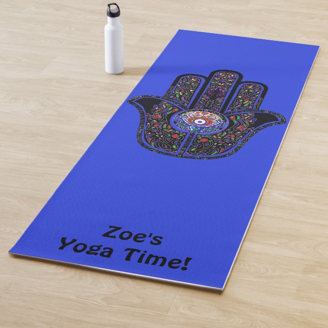 Tapete De Yoga Hamsa por boas vibrações Seu Nome Yoga Mat (In Situ)