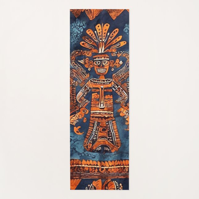 Tapete De Yoga Handtuch Set Azteken Stil Mexico Mittel- Südamerik (Frente)