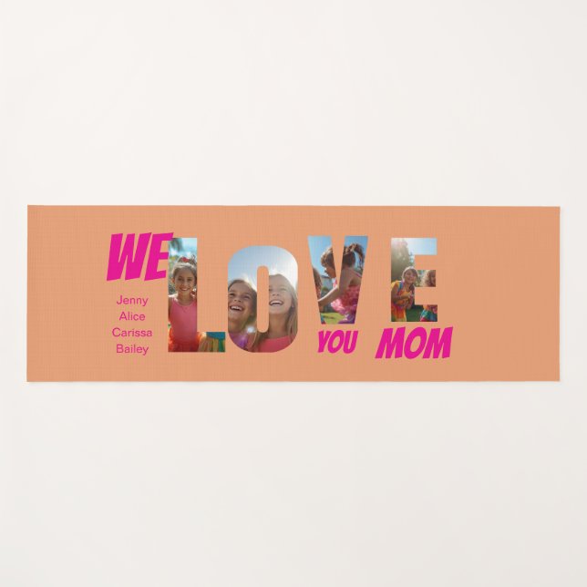 Tapete De Yoga Happy Colorful Personalized Photo Art (Frente (Horizontal))