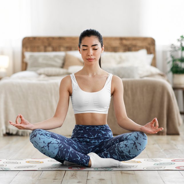 Tapete De Yoga Happy Doodle Laugh (Criador carregado)