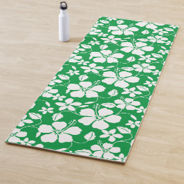 TAPETE DE YOGA HAWAIIAN HULA (HIBISCUS) VERDE