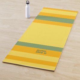 Tapete De Yoga Hero Stripes Horizontal Lines Orange Yellow Green