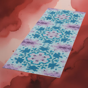 Tapete De Yoga Hex Mandala Blue e Purple