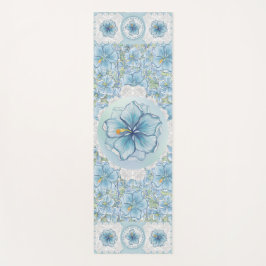 Tapete De Yoga Hibiscus & lace TURQUOISE