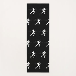 Tapete De Yoga Homem Runners Silhouette HeartBeat Line