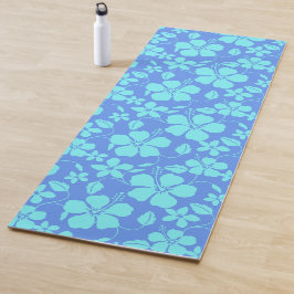 TAPETE DE YOGA HULA HAWAIANA (HIBÍSCO) PERVINCA/TEAL