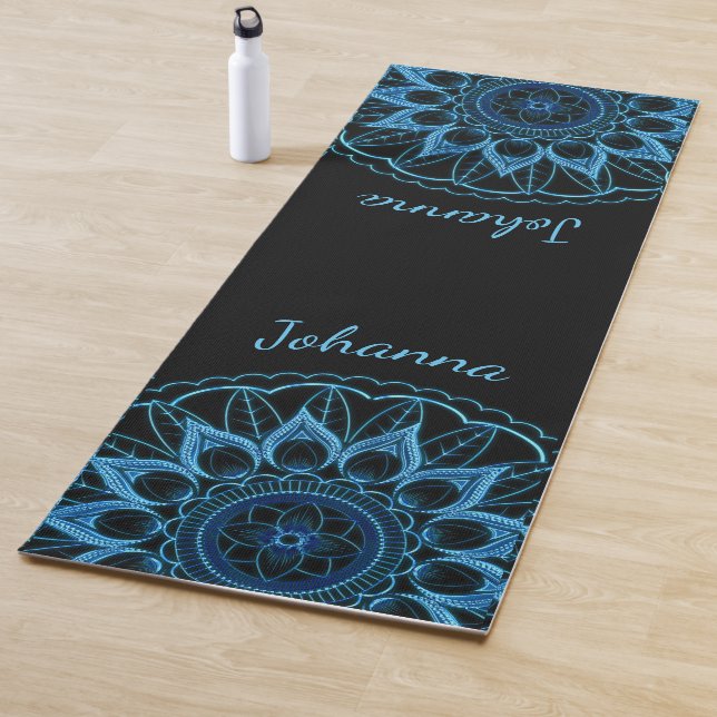 Tapete De Yoga Ice Blue Mandala Flor Yoga Mat (In Situ)