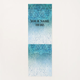 Tapete De Yoga Ice Blue Natural Mandala Floral
