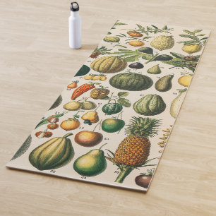 Tapete De Yoga Ilustração Científica Botânica Vegetal fruta