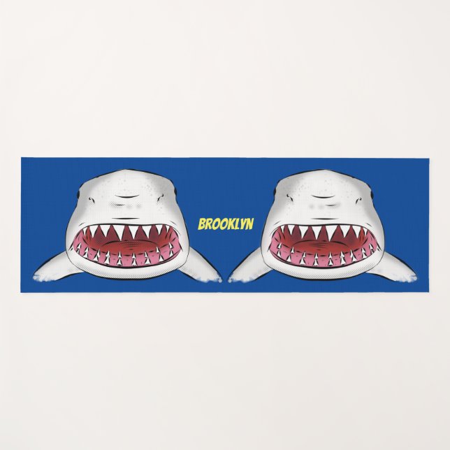 Tapete De Yoga ilustração da média dos desenhos animados de tubar (Frente (Horizontal))