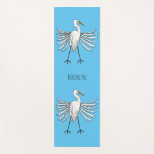 Tapete De Yoga ilustração de desenho animado de aves do excelente